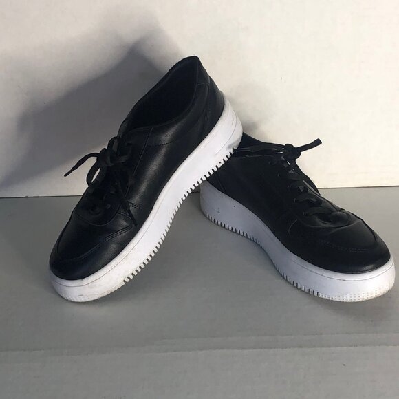 No Name Black Sneakers - Lace UP faux Leather shoes Size 8 1/2 CM 25 - Picture 3 of 8